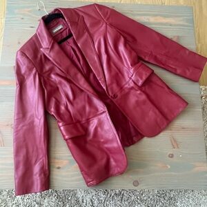 Valerie separates Red 100% Leather lining jacket M